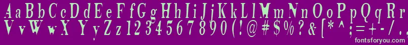 Tidelag Font – Green Fonts on Purple Background