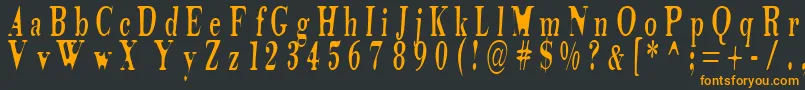 Tidelag-Schriftart – Orangefarbene Schriften auf schwarzem Hintergrund