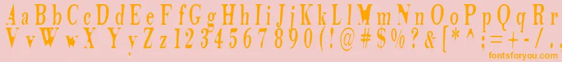 Tidelag Font – Orange Fonts on Pink Background