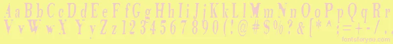 Tidelag Font – Pink Fonts on Yellow Background