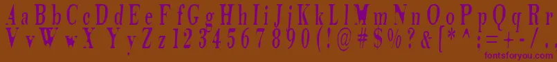 Tidelag Font – Purple Fonts on Brown Background