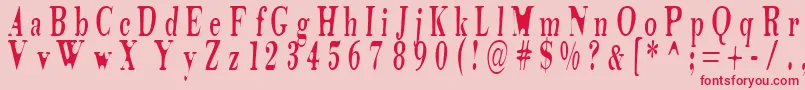 Tidelag Font – Red Fonts on Pink Background