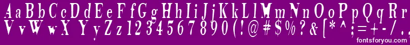 Tidelag Font – White Fonts on Purple Background