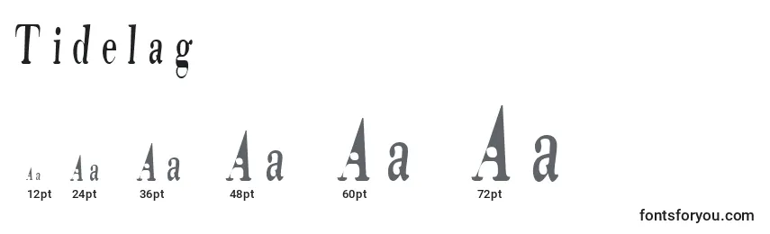 Размеры шрифта Tidelag