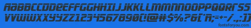 Lightsidercompactlaser Font – Black Fonts on Blue Background