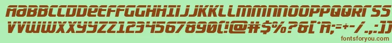 Lightsidercompactlaser Font – Brown Fonts on Green Background