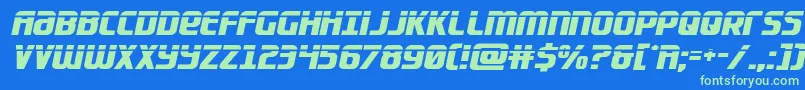 Lightsidercompactlaser Font – Green Fonts on Blue Background