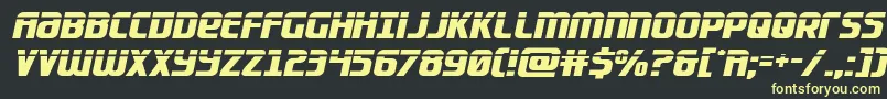 Lightsidercompactlaser Font – Yellow Fonts on Black Background