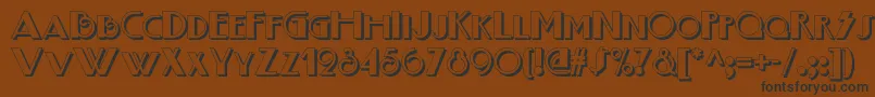 Boogienightsnfshadow Font – Black Fonts on Brown Background