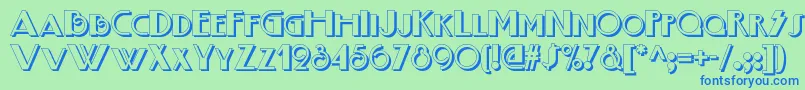 Boogienightsnfshadow Font – Blue Fonts on Green Background