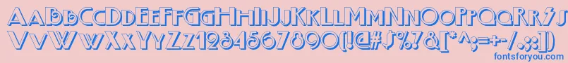 Boogienightsnfshadow Font – Blue Fonts on Pink Background