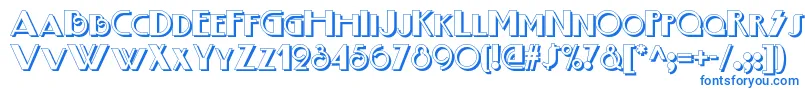 Boogienightsnfshadow Font – Blue Fonts on White Background