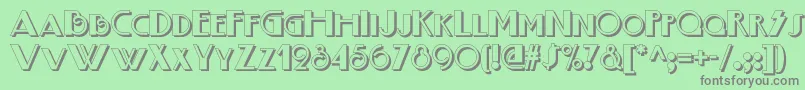 Boogienightsnfshadow Font – Gray Fonts on Green Background