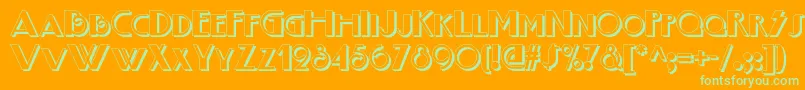 Boogienightsnfshadow Font – Green Fonts on Orange Background