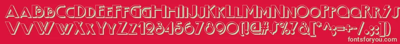 Boogienightsnfshadow Font – Green Fonts on Red Background