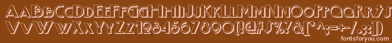 Boogienightsnfshadow Font – Pink Fonts on Brown Background