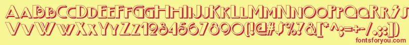 Boogienightsnfshadow Font – Red Fonts on Yellow Background