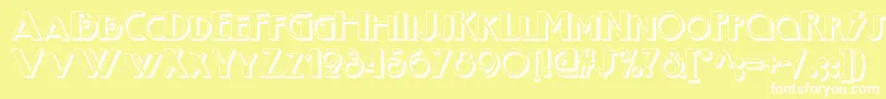 Boogienightsnfshadow Font – White Fonts on Yellow Background