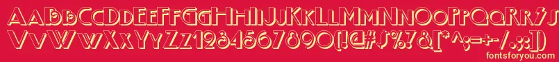 Boogienightsnfshadow Font – Yellow Fonts on Red Background