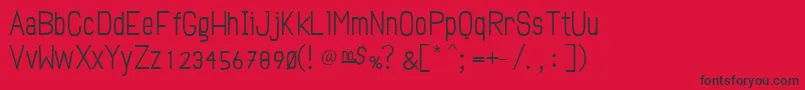 フォントEinzine – 赤い背景に黒い文字