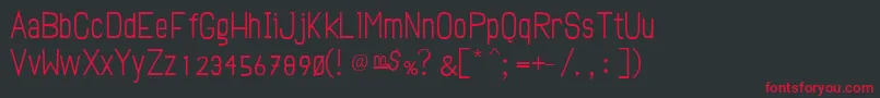 Einzine Font – Red Fonts on Black Background