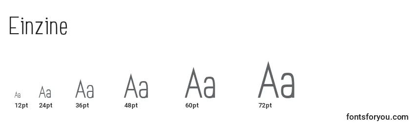 Einzine Font Sizes