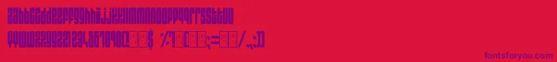 Samatya Font – Purple Fonts on Red Background