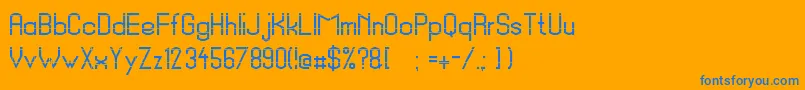 フォントSchrottingerJustusSchrotte – オレンジの背景に青い文字