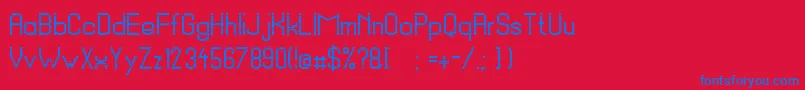 SchrottingerJustusSchrotte Font – Blue Fonts on Red Background