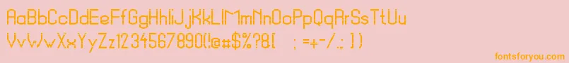 SchrottingerJustusSchrotte Font – Orange Fonts on Pink Background