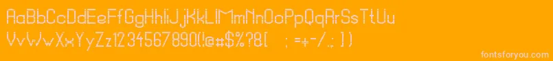 SchrottingerJustusSchrotte Font – Pink Fonts on Orange Background