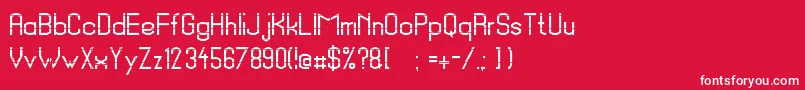 フォントSchrottingerJustusSchrotte – 赤い背景に白い文字