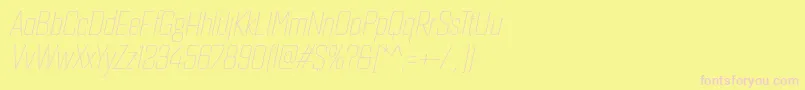 Quarcacondthinitalic Font – Pink Fonts on Yellow Background