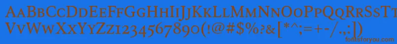 Octavascc Font – Brown Fonts on Blue Background