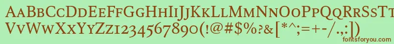 Octavascc Font – Brown Fonts on Green Background