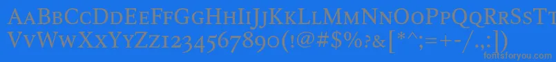 Octavascc Font – Gray Fonts on Blue Background