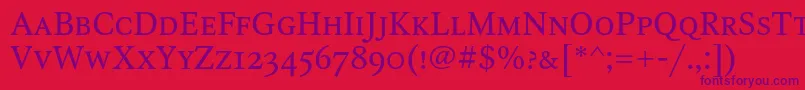 Octavascc Font – Purple Fonts on Red Background