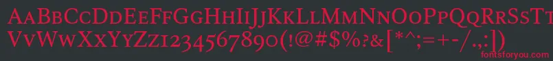 Octavascc Font – Red Fonts on Black Background