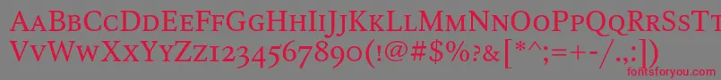 Octavascc Font – Red Fonts on Gray Background