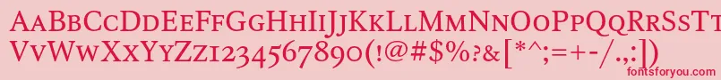 Octavascc Font – Red Fonts on Pink Background