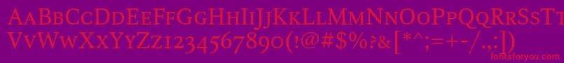 Octavascc Font – Red Fonts on Purple Background