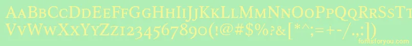 Octavascc Font – Yellow Fonts on Green Background