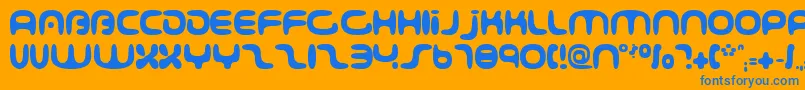 Шрифт InterstellarLog – синие шрифты на оранжевом фоне