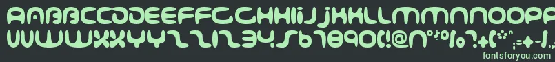 InterstellarLog-fontti – vihreät fontit mustalla taustalla