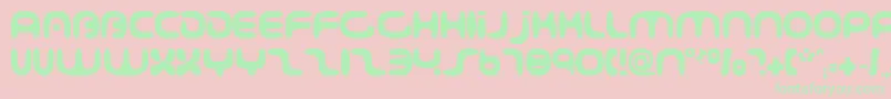 InterstellarLog Font – Green Fonts on Pink Background