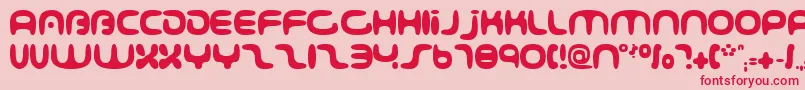 InterstellarLog Font – Red Fonts on Pink Background