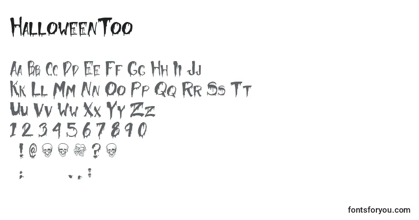 HalloweenToo Font – alphabet, numbers, special characters