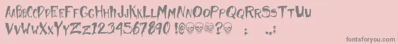 HalloweenToo Font – Gray Fonts on Pink Background