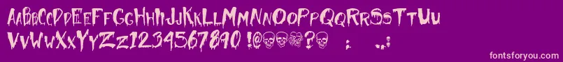 HalloweenToo Font – Pink Fonts on Purple Background