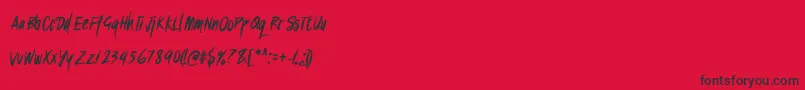 Police SukroRegular – polices noires sur fond rouge